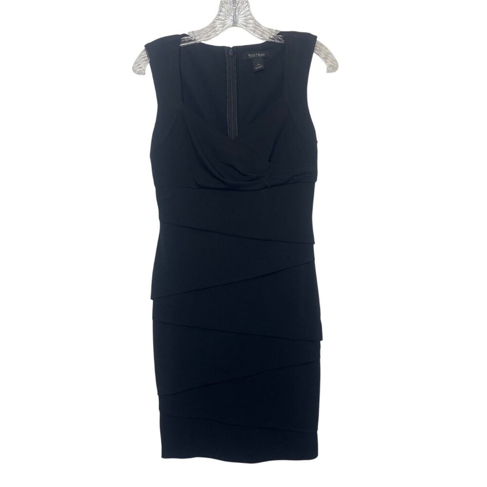 White House Black Market Little Black Dress Size 6 Tiered Sleeveless